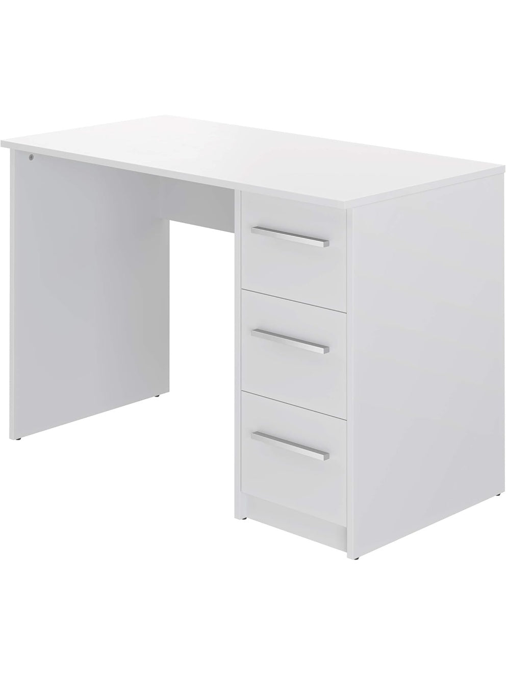 Mesa Moderna para Ordenador con Tres Cajones y Diseno Sencillo para Oficina en Casa